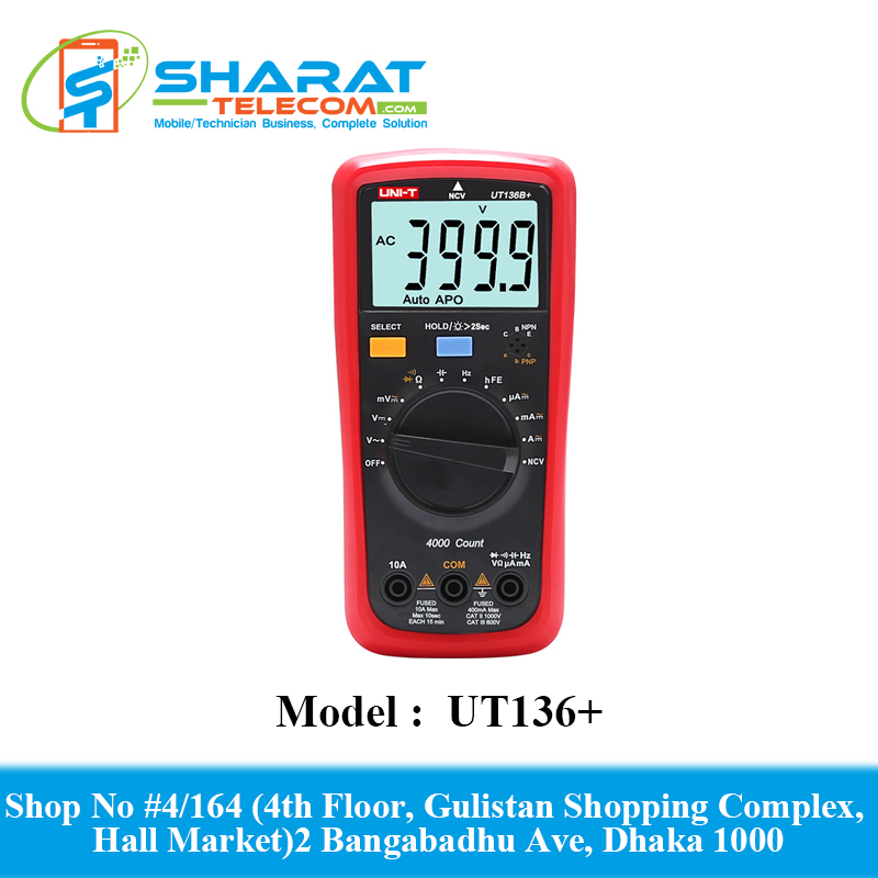 UT136B+ Auto-Ranging Digital Multimeter  RMS Tester Handheld