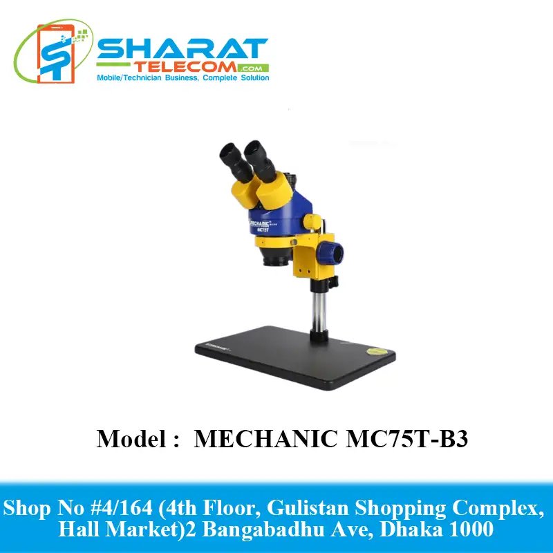 MECHANIC MC75T-B3 Stereo Microscope Industrial 7X-45X or 14X-180X External Screen Display HD Electronic Magnified