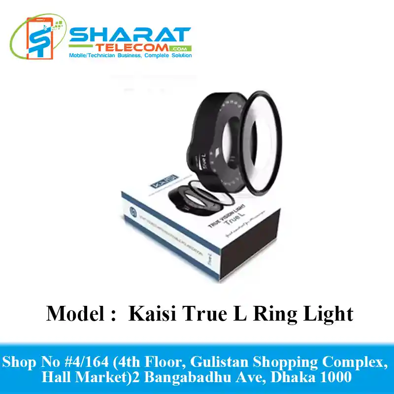 Kaisi True L Microscope Double-layer Polarizer Ring Light USB-3.5DC Boost Cable