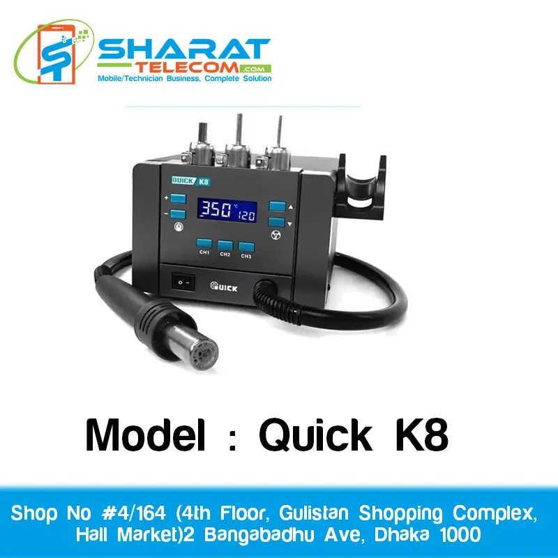 Quick K8 Smart Hot Air Rework Soldering Station Desoldering Repair 1000W