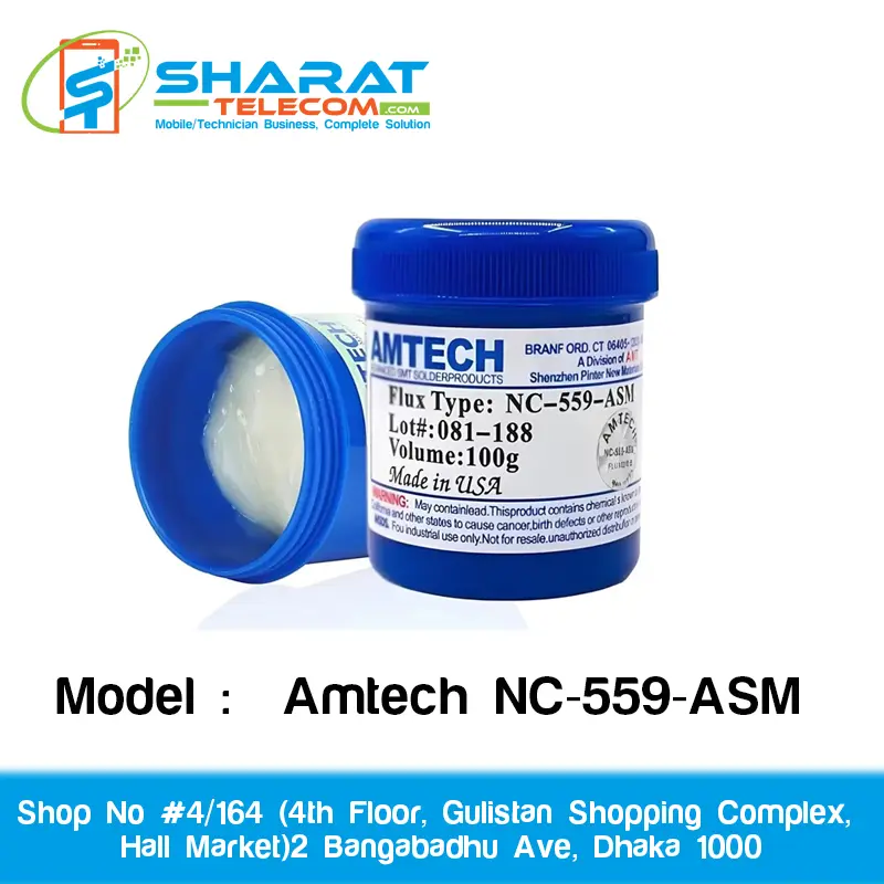 Amtech NC-559-ASM Soldiering Solder Flux Paste 100% Original 10cc Reballing