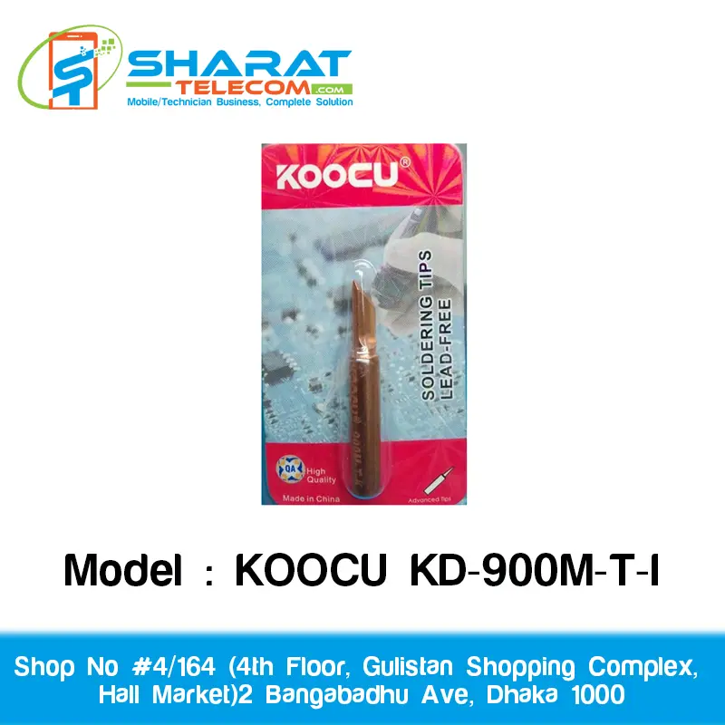 KOOCU KU-900M-T-I Soldering Iron Tip Brass Copper For Soldering Stations