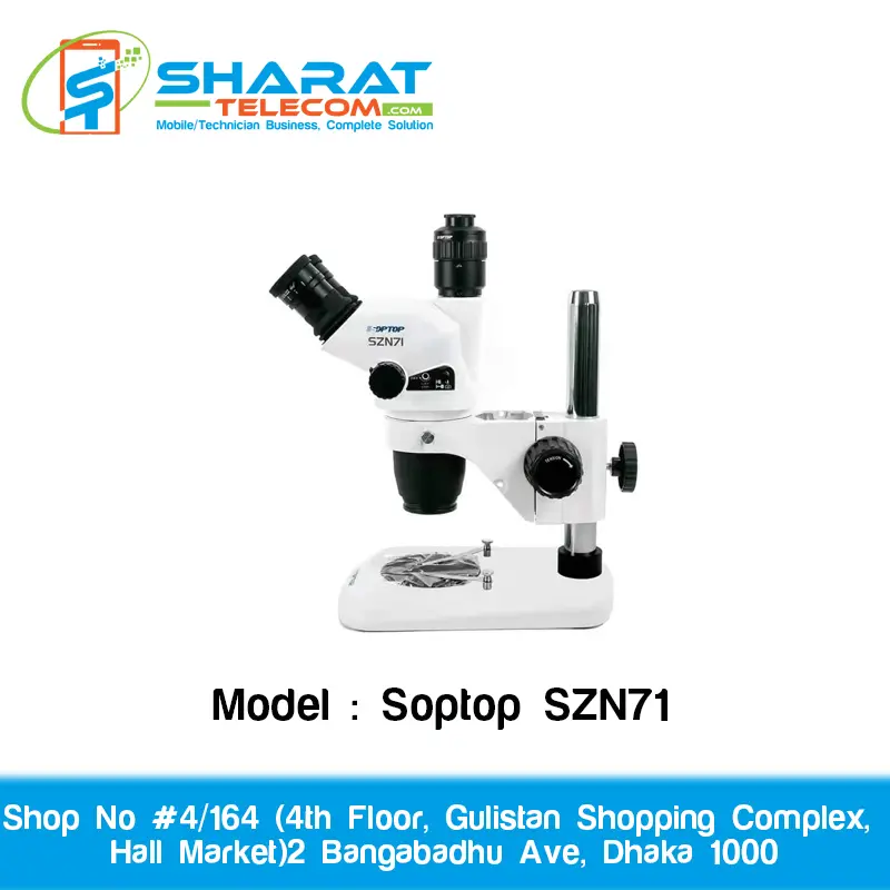 Soptop SZN71 6.7-45 MODIFIED Trinocular Microscope Continuous Zoom HD High Quality