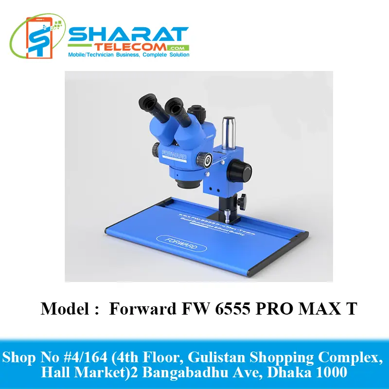 Microscopes Forward FW 6555 PRO MAX T SYNCHRONOUS ZOOM TRINOCULAR STEREO 6.5X-55X MICROSCOPE