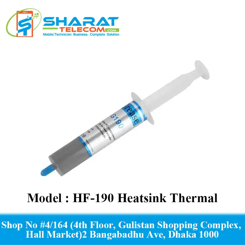 HF-190 Heatsink Thermal Cpu- Vga- Led- Chipset High Stability Paste Packed