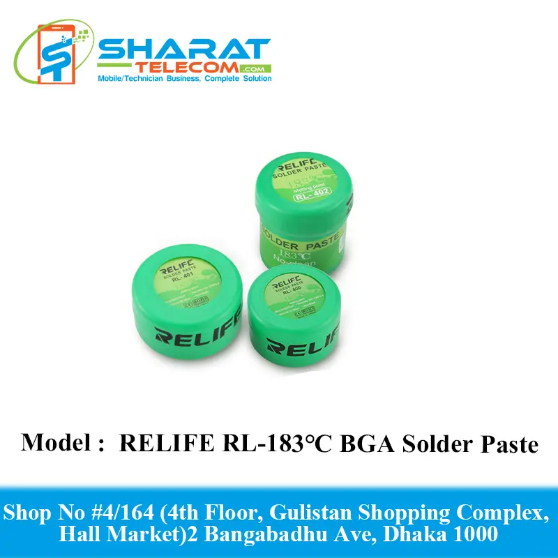 RELIFE RL-183℃ 40G BGA Solder Paste Medium temperature oldering Paste Flux For Mobile Repair