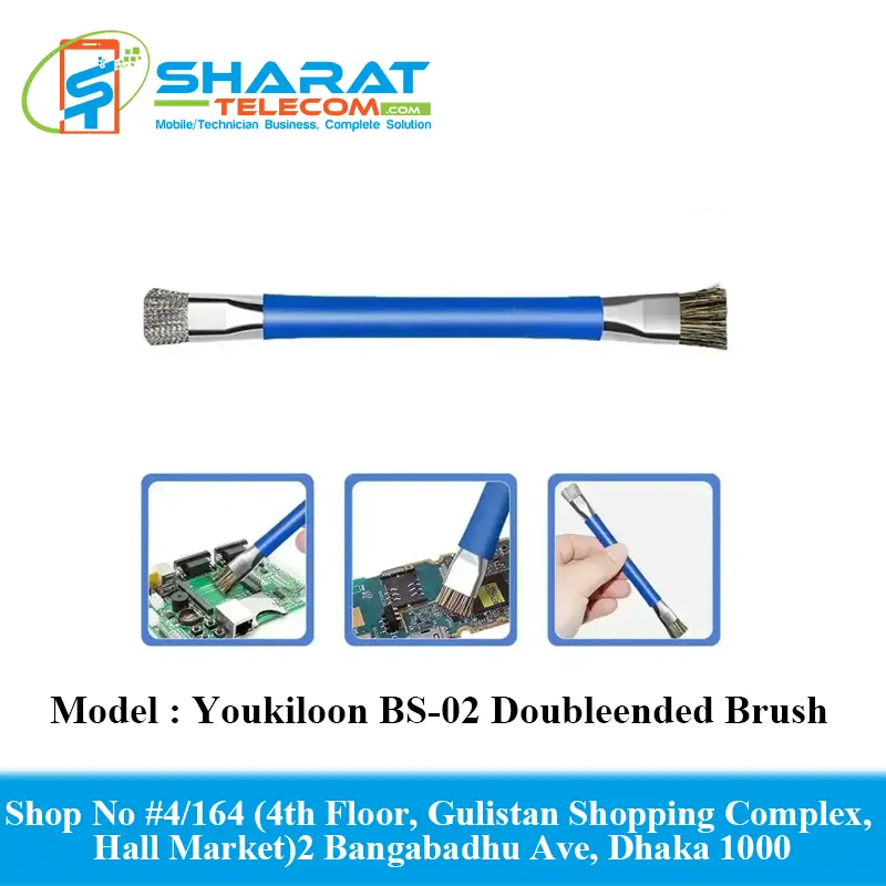 Youkiloon BS-02 Doubleended Brush Mobile Repair Use for Cleaning