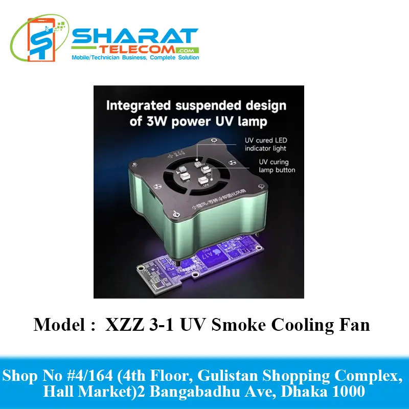 XZZ 3 in 1 UV Smoke Exhaust Maintenance Curing Cooling Fan For PCB Welding Repair