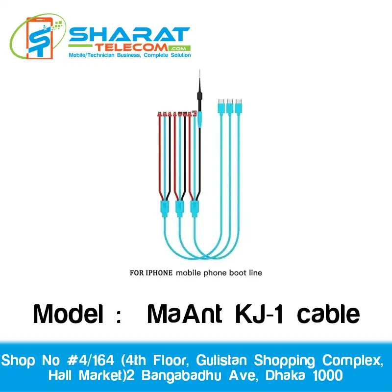 MaAnt KJ-1 DC Power Supply Boot Cable Power on Extender for iPhone 6G to 14PM and Most Android Phones
