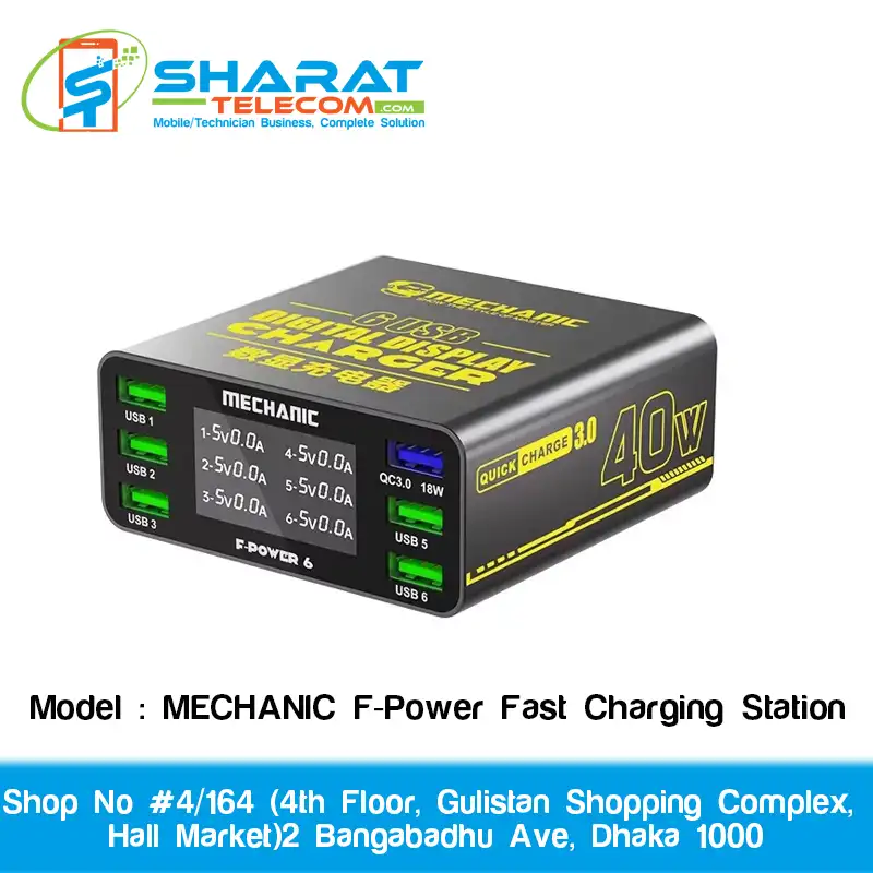 MECHANIC F-Power 6/6s/6p Fast Charging Station – Safe & Wide Voltage Charger