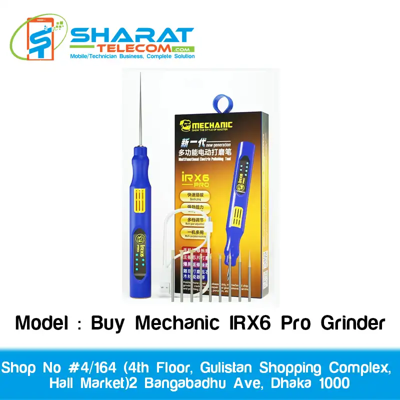 Professional IC Polish Tool Mechanic IRX6 Pro Electric Grinder for iPhone & Android Motherboard Repair