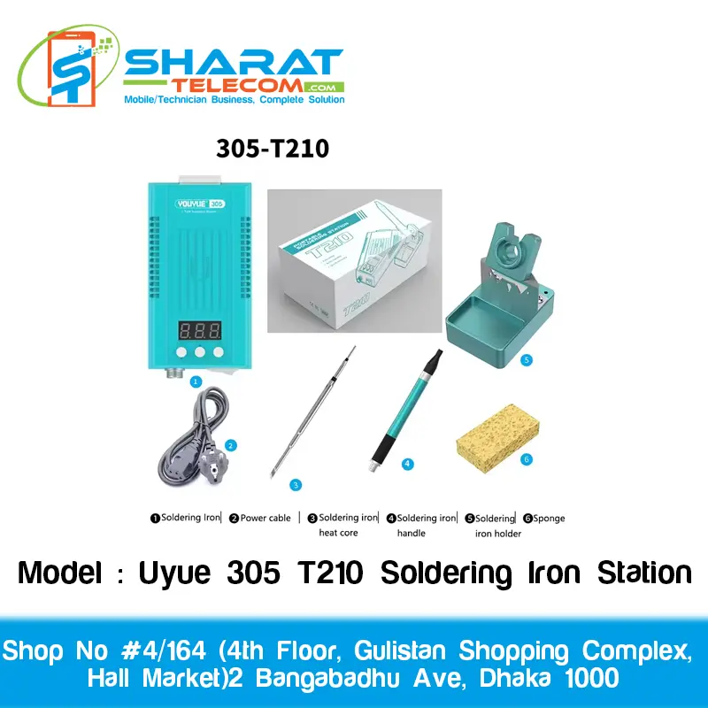 YOUYUE T210 Dual Soldering Iron Station – 2S Rapid Heating with C210 Handle for Precision Repair