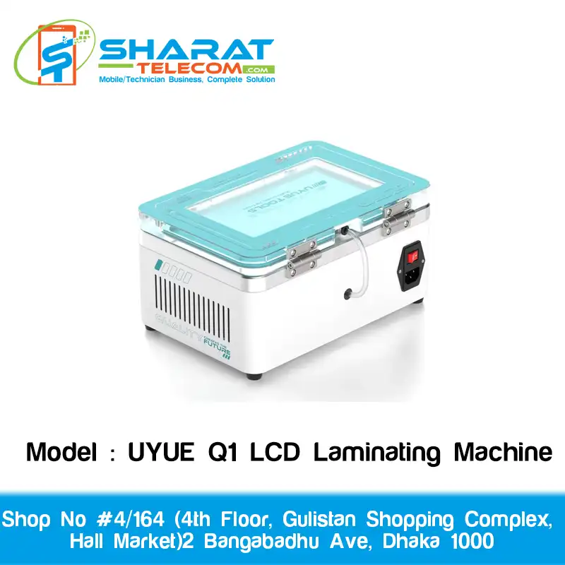 UYUE Q1 Mobile LCD Laminating Machine – Curved & Flat Screen OCA Laminator with Built-in Air Compressor & Vacuum Pump