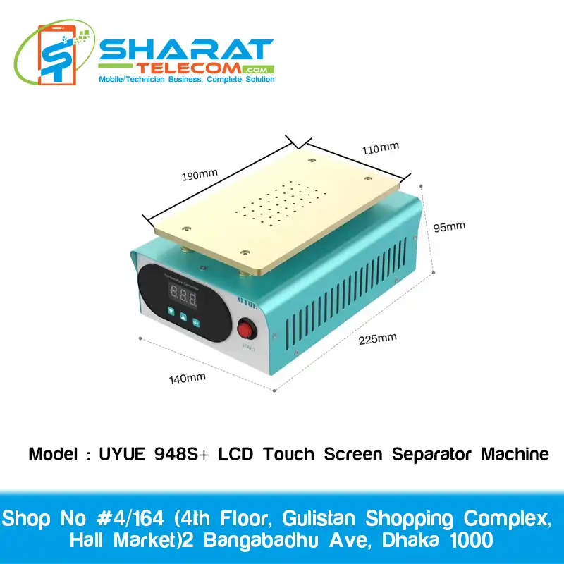 UYUE 948S+ LCD Touch Screen Separator Machine – 7" iPhone & Samsung Repair Tool with Built-in Vacuum Pump & Hot Plate