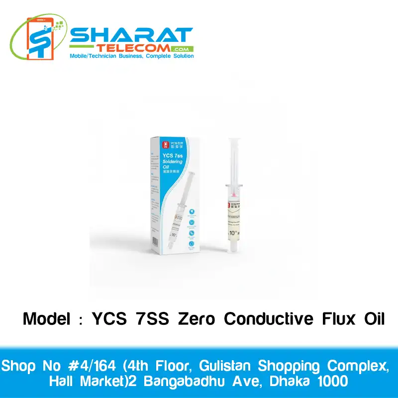 YCS 7SS Zero Conductive Flux Oil – Lead-Free, Halogen-Free, Non-Conductive BGA Flux for Mobile & Computer Chip Repair