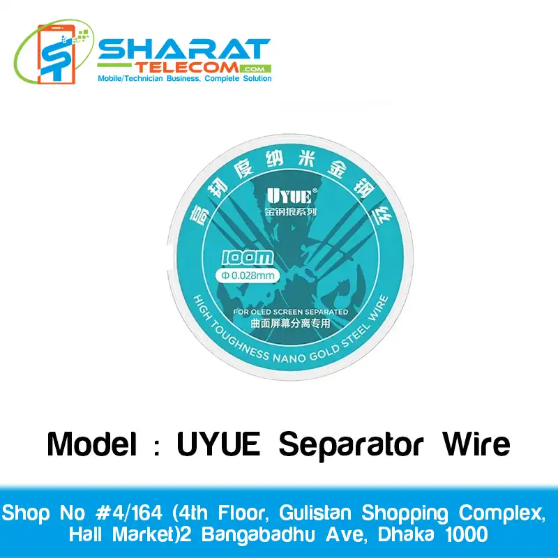 UYUE 1 PCS Molybdenum Wire 100M – King Kong Silk Cutting Line for Mobile Screen Separation