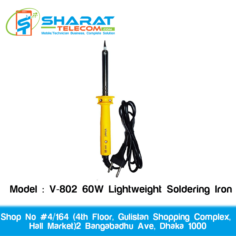 V-802 60W Lightweight Electric Soldering Iron | Fast Heating Welding Tool for Mobile Phone PCB & Electronic Repair