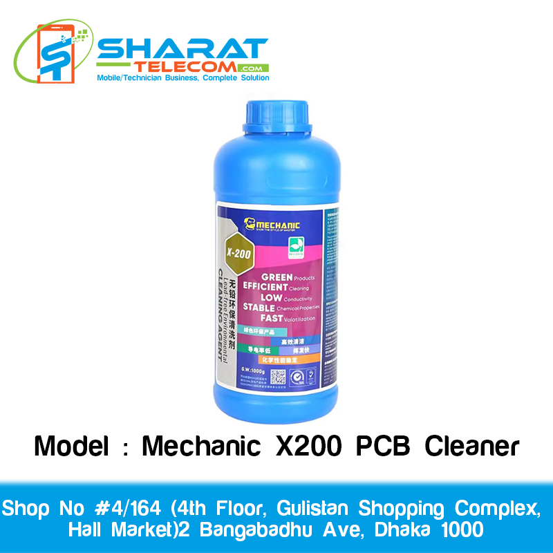 Mechanic X200 Lead-Free Mobile PCB Board Cleaner Liquid | Electronics Repair Cleaning Solution
