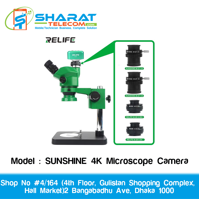 RELIFE CTV Converter 0.35X Electronic Camera | Industrial Grade HDMI Camera 30/60fps with Sony Chip & CTV Converter 0.35X-0.5X