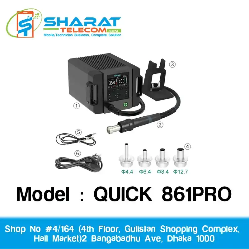 QUICK 861PRO Soldering Station Intelligent Original Digital LCD Display 1300W