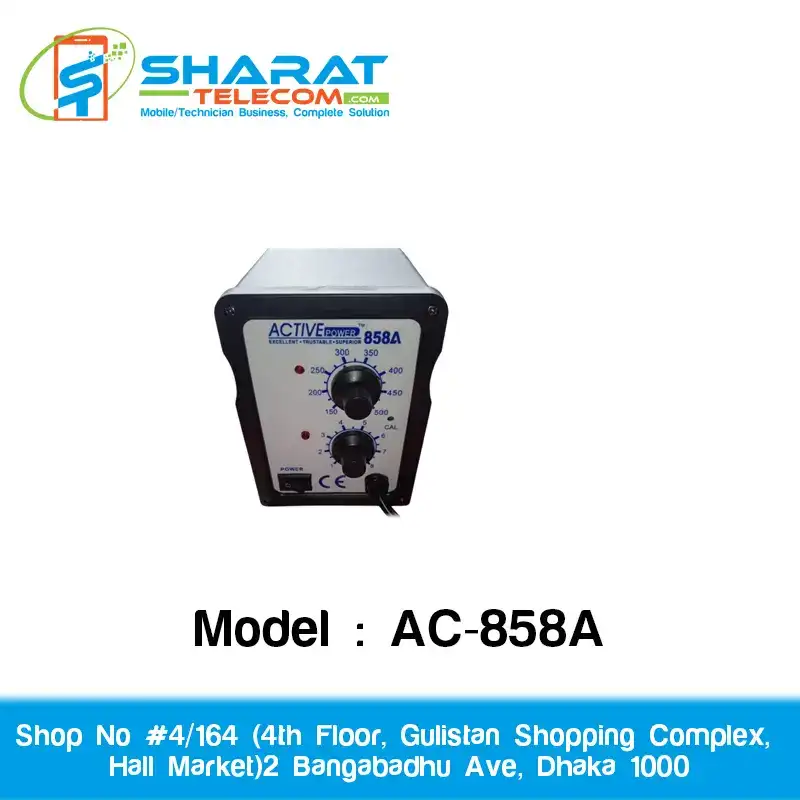 AC-858A Analog SMD Hot Air Gun Active Power Rework Station