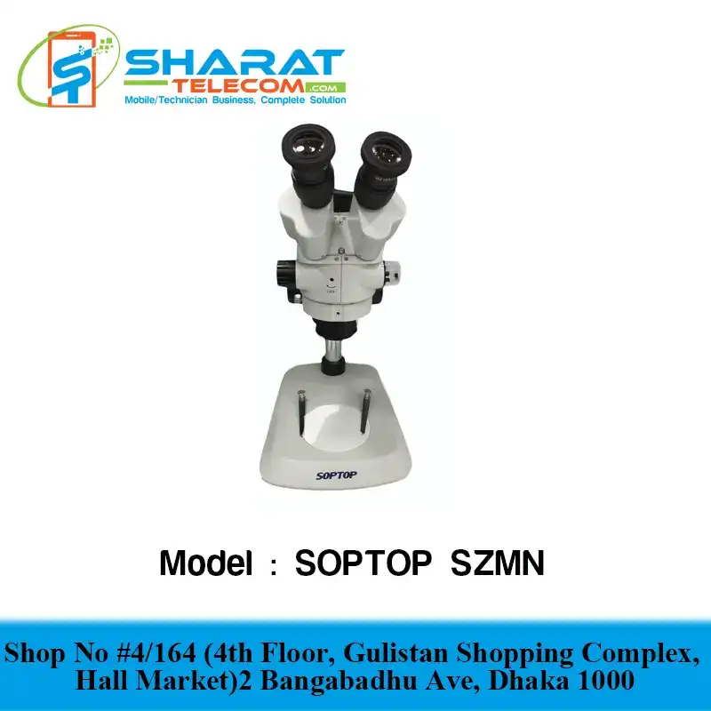 Soptop SZMN Trinocular Stereo Microscope | 7X-45X HD Continuous Zoom Microscope for Phone PCB Repair & Laboratory Use